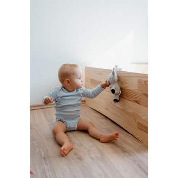Slon babyted natahovací hrací strojek plyš 30cm závěs na postýlku/kočárek na kartě v sáčku 0m+