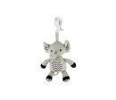 Slon babyted natahovací hrací strojek plyš 30cm závěs na postýlku/kočárek na kartě v sáčku 0m+