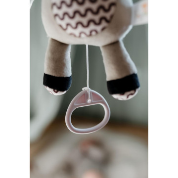 Slon babyted natahovací hrací strojek plyš 30cm závěs na postýlku/kočárek na kartě v sáčku 0m+