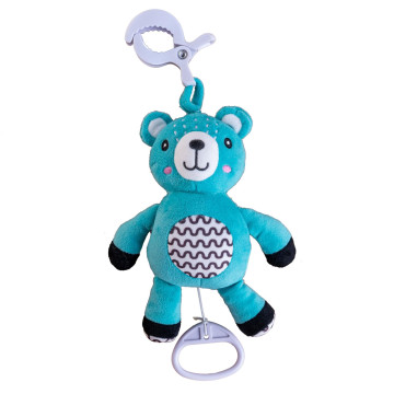 Medvídek babyted natahovací hrací strojek plyš 30cm závěs na postýlku/kočárek na kartě v sáčku 0m+