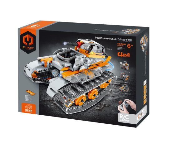 Stavebnice iM.MASTER 4v1 programovatelný tank RC plast 2,4GHz 554 dílků + dob. pack v krabici