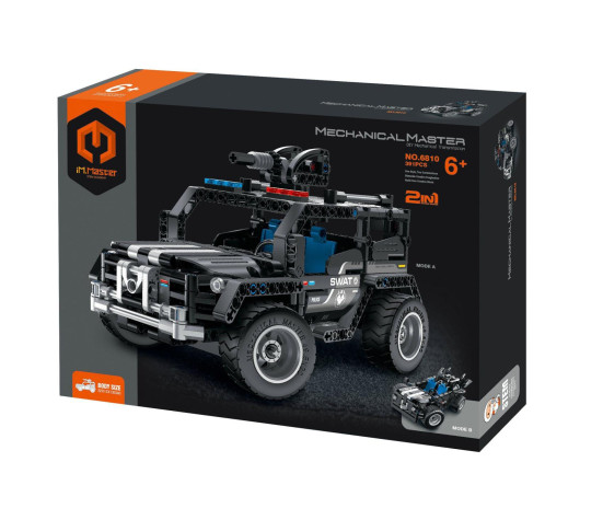 Stavebnice iM.MASTER terénní auto 2v1 plast 391 dílků v krabici 31x23x6,5cm