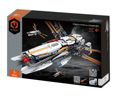 Stavebnice iM.MASTER vesmírná loď s mechanickým pohonem plast 1229 dílků v krabici 40x27x9cm