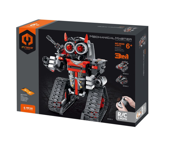 Stavebnice iM.MASTER 3v1 programovatelný robot RC plast 2,4GHz 432dílků na bat. v krabici 31x23cm