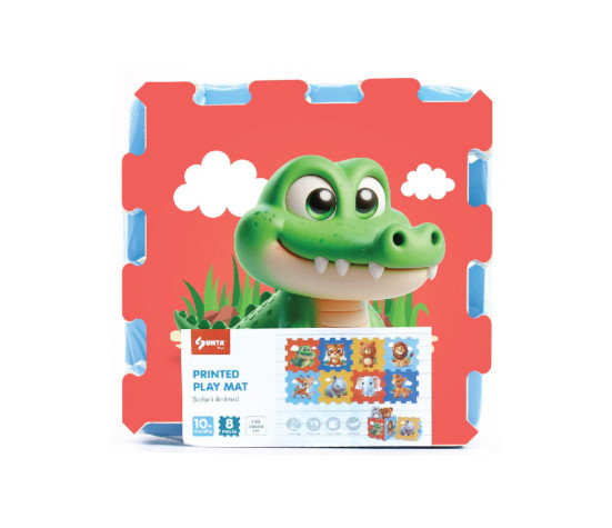 Pěnové puzzle zvířátka zoo 30x30x1cm 8ks ve fólii 10m+
