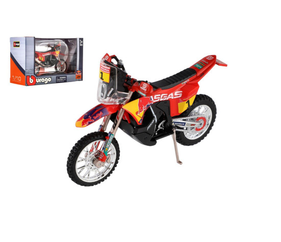 Motorka Bburago 1:18 GasGas RX450F(Dakar 2023) kov/plast 12cm v krabičce 17x11x7cm
