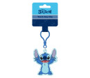 Přívěsek na klíče/Klíčenka Lilo a Stitch plast 11cm na baterie se světlem na kartě