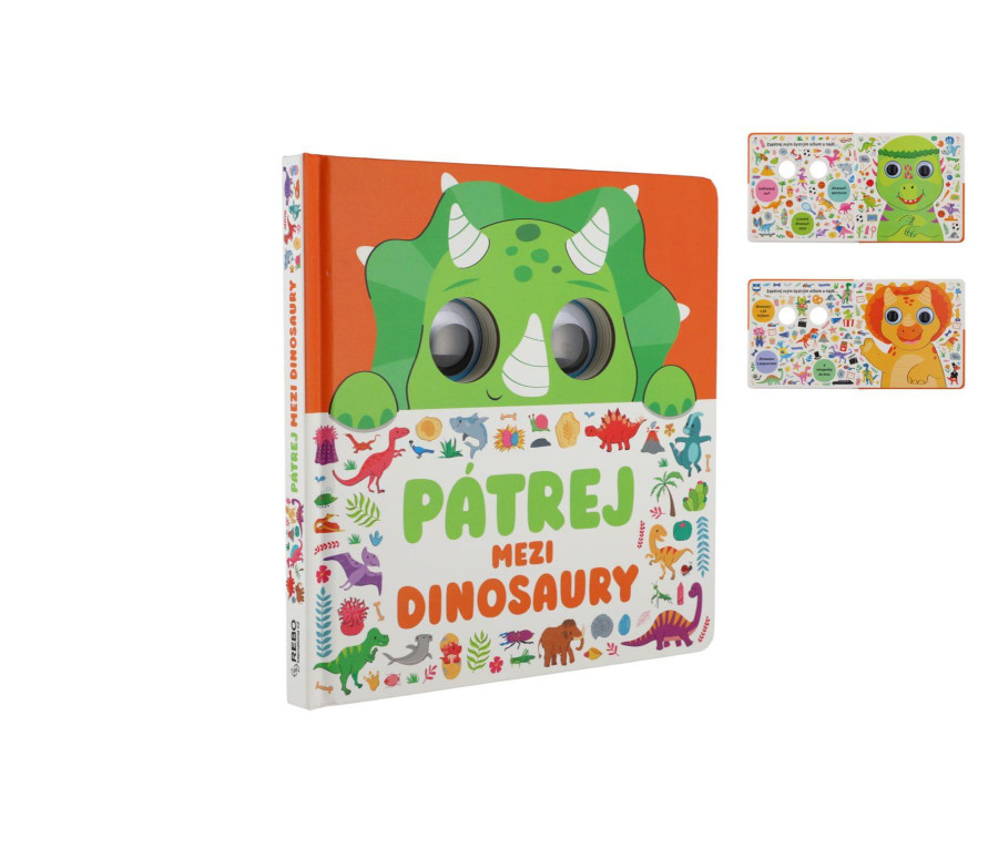 Knížka Pátrej mezi dinosaury 20x20x1,5cm