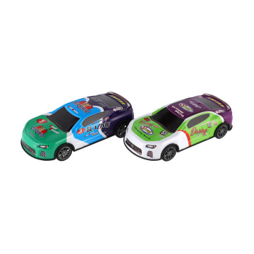 Auto závodní plast 17cm na setrvačník 2 barvy v sáčku