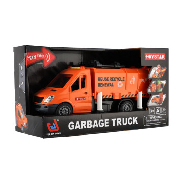 Auto popeláři plast 30cm na setrvačník na baterie se zvukem se světlem v krabici 33x18x13cm