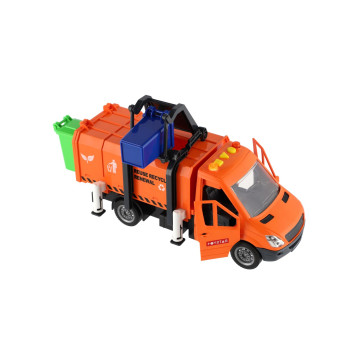 Auto popeláři plast 30cm na setrvačník na baterie se zvukem se světlem v krabici 33x18x13cm