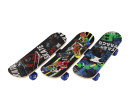 Skateboard drevěný 43cm 3 barvy ve fólii