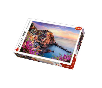 Puzzle Manarola, Itálie 85x58cm 1500 dílků v krabici 40x27x6cm