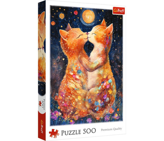Puzzle Polibek za měsíčního svitu 500 dílků 34x48cm v krabici 27x40x5cm
