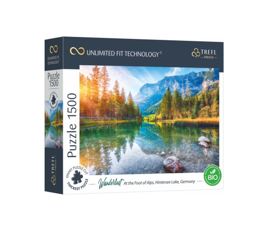Puzzle Na úpatí Alp, jezero Hintersee, Německo 1500 dílků 85x58cm v krabici 33x28x7cm