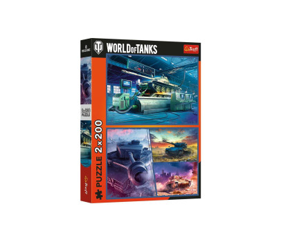 Puzzle 2v1 World of tanks 2x200 dílků 41x27,5cm v krabici 26x34x4,5cm