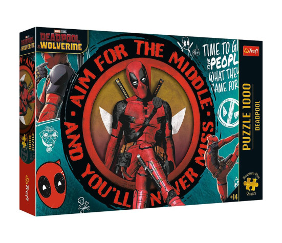 Puzzle Premium Plus: Deadpool 1000 dílků 68,3x48cm v krabici 40x27x6cm