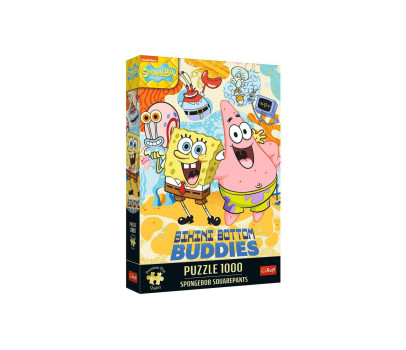 Puzzle Premium Plus: SpongeBob 1000 dílků 48x68,3cm v krabici 27x40x6cm