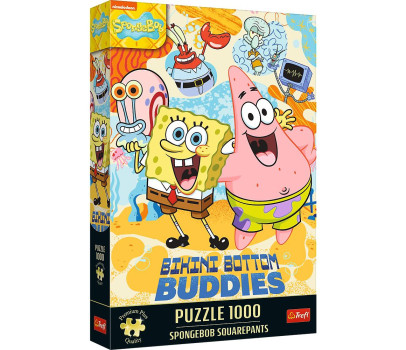 Puzzle Premium Plus: SpongeBob 1000 dílků 48x68,3cm v krabici 27x40x6cm