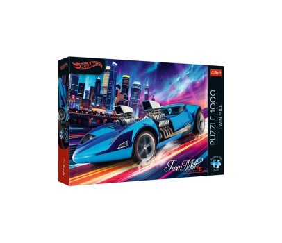 Puzzle Premium Plus: Hot Wheels: Dvojitý mlýn 1000 dílků 68,3x48cm v krabici 40x27x6cm