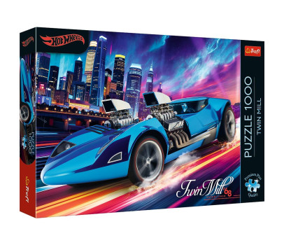 Puzzle Premium Plus: Hot Wheels: Dvojitý mlýn 1000 dílků 68,3x48cm v krabici 40x27x6cm