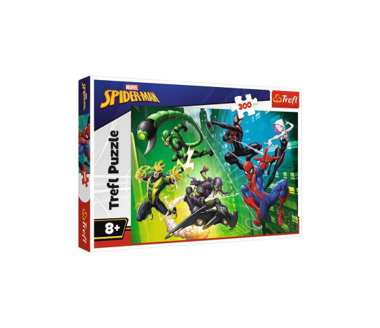Puzzle Spiderman - V pavučině 300dílků 60x40cm v krabici 40x27x4,5cm