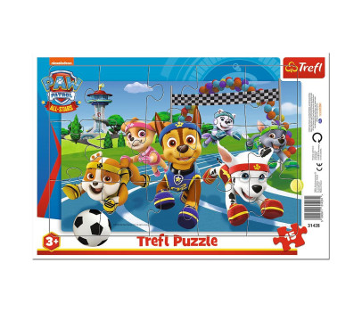 Puzzle deskové Paw Patrol/Tlapková patrola 33x23cm 15 dílků ve fólii