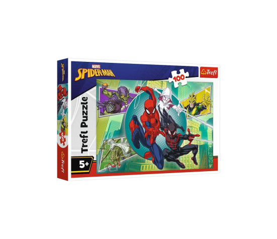 Puzzle Spiderman 100 dílků 41x27,8cm v krabici 29x19x4cm