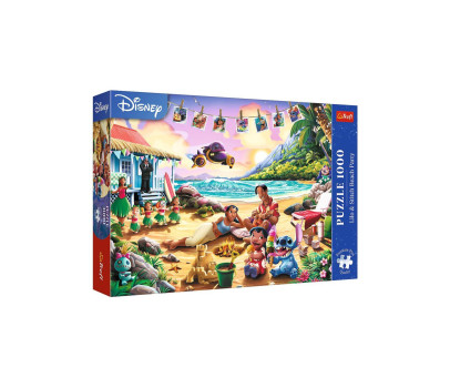 Puzzle Lilo & Stitch plážová párty 1000 dílků 68,3x48cm v krabici 40x27x6cm