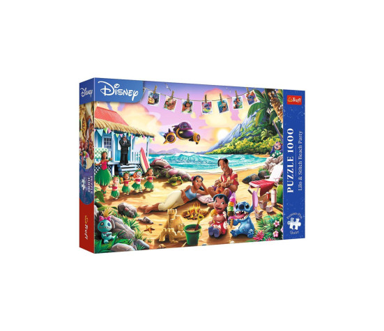 Puzzle Lilo & Stitch plážová párty 1000 dílků 68,3x48cm v krabici 40x27x6cm