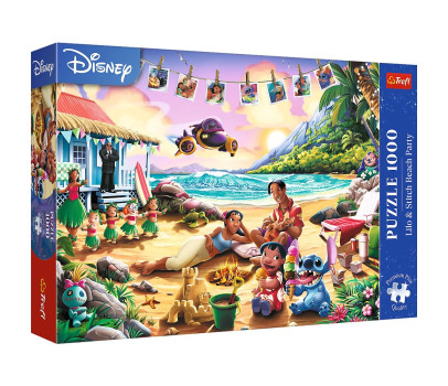Puzzle Lilo & Stitch plážová párty 1000 dílků 68,3x48cm v krabici 40x27x6cm