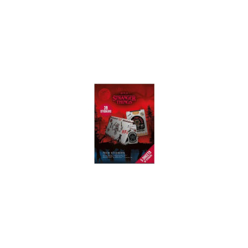 Samolepky technické 39ks Stranger Things 4 v papírové obálce 17,5x35cm 20ks v boxu