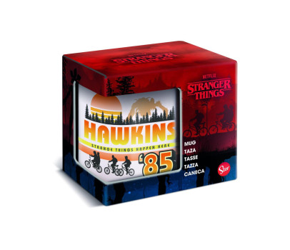 Hrnek Stranger Things Hawkins v krabičce 12x10x8,5cm