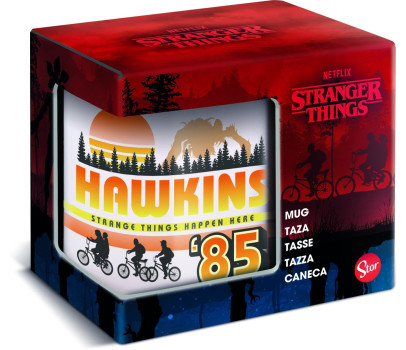 Hrnek Stranger Things Hawkins v krabičce 12x10x8,5cm
