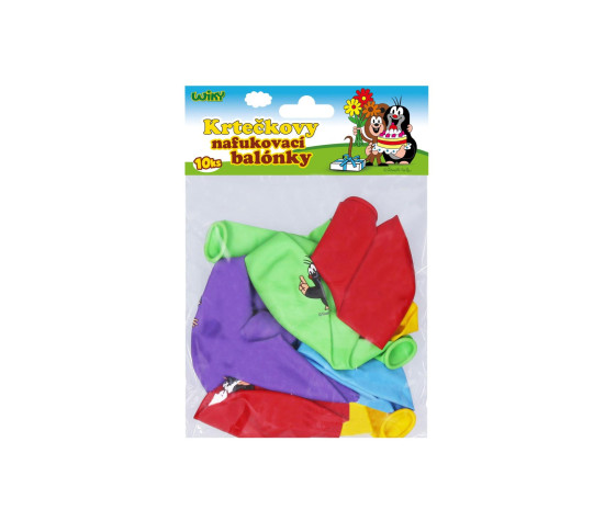 Balonek/Balonky nafukovací Krtek 12" průměr 30 cm 5ks v sáčku 13,5x18cm karneval