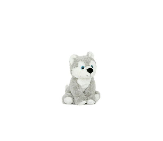 Pes husky sedící plyš 15x19cm 0m+
