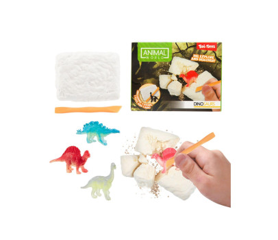 Malý archeolog dinosaurus fosilie plast v krabičce 9x7x3cm