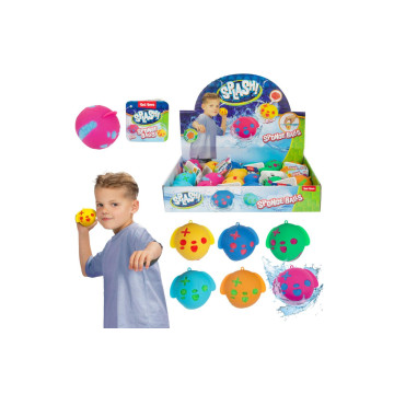Míček z měkké houby do vody 6cm 6 barev 24ks v boxu