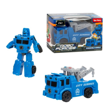 Transformer auto/robot mini plast 9cm 4 barvy v krabičce 11x7cm 24ks v boxu