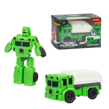 Transformer auto/robot mini plast 9cm 4 barvy v krabičce 11x7cm 24ks v boxu
