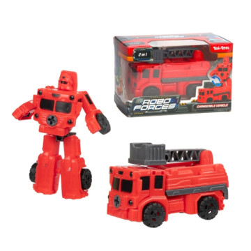 Transformer auto/robot mini plast 9cm 4 barvy v krabičce 11x7cm 24ks v boxu