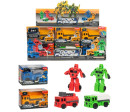 Transformer auto/robot mini plast 9cm 4 barvy v krabičce 11x7cm 24ks v boxu