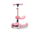 Tříkolová balanční koloběžka-scooter se sedátkem FUZZY Milly Mally pink, Růžová