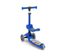 Tříkolová balanční koloběžka-scooter se sedátkem FUZZY Milly Mally blue, Modrá