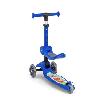Tříkolová balanční koloběžka-scooter se sedátkem FUZZY Milly Mally blue, Modrá