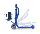 Tříkolová balanční koloběžka-scooter se sedátkem FUZZY Milly Mally blue, Modrá