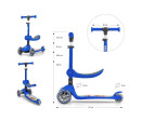 Tříkolová balanční koloběžka-scooter se sedátkem FUZZY Milly Mally blue, Modrá