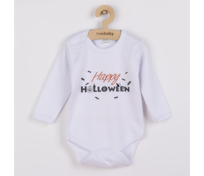 Body s potiskem New Baby Happy Halloween, Oranžová 50