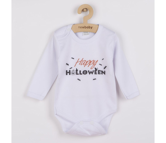 Body s potiskem New Baby Happy Halloween, Oranžová 50