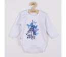 Kojenecké body s dlouhým rukávem New Baby Towns modré, Bílá 80 (9-12m)